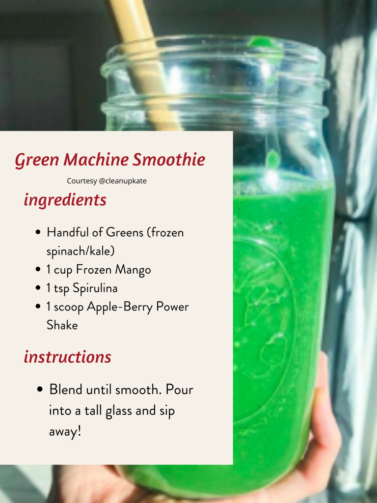 Recipe for Purium Power Shake smoothie